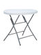 Auxiliary Outdoor Foldable Table with Plastic Surface and Metal Frame Pink 80x80xcm