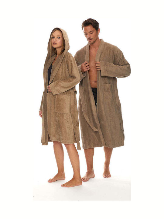 Homelovers Μπουρνούζι με Γιακά Light Brown 350gr/m²