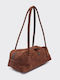 Silhouette Leather Women's Barrel Bag Suede Camel