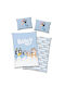 Bluey Kinderbettbezug Einzel Hellblau 140x200cm