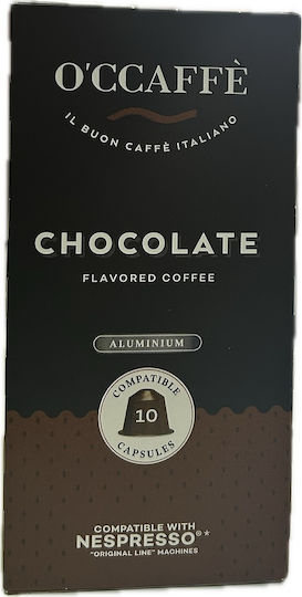 O'Ccaffè Capsules Chocolate Compatible with Machine Nespresso 10caps,tobolek