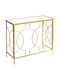 Metal Console Table with Mirror Golden L80xW33xH70cm