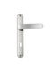 Finetto Lever Middle Door with Plate Pair (Center Distance 75mm) Inox Checkmate