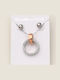 Set with Necklace & Earrings from Rose Gold with Stones
