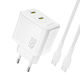 Dudao Charger GaN with 2 USB-C Ports and Cable ...