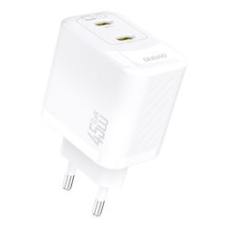 Dudao Зарядно без кабел GaN с 2 USB-C порта 45W...