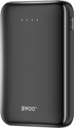 BWOO P72 Външна батерия 5000mAh 22.5W с 2 USB-A порта и USB-C порт с Power Delivery / Quick Charge Черна