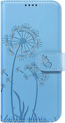 Zanaé Premium Schmetterling Blumen Design Brieftasche Hülle Iphone 17 Pro Max Hellblau