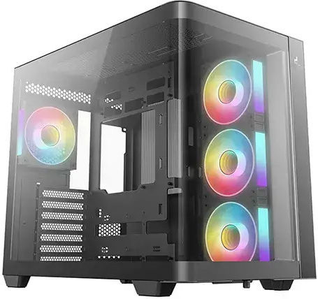 Deepcool CG530U 4F Gaming Midi Tower Κουτί Υπολογιστή με Πλαϊνό Παράθυρο και ARGB Φωτισμό Μαύρο