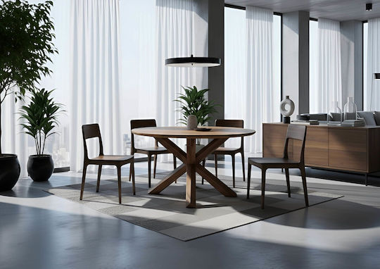 Rundes Esszimmer- und Küchentisch 120x120x76cm