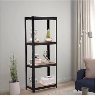 Bibliothek Schwarz 60x30x150cm