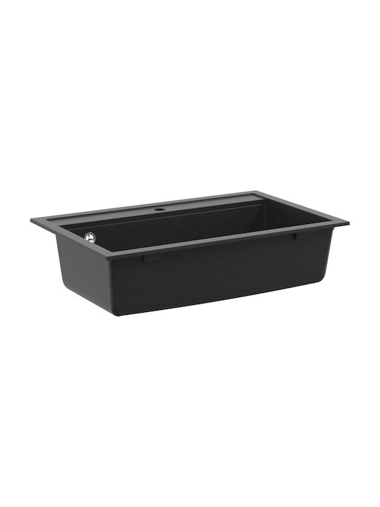 vidaXL Spüle Drop-In aus Flüssigem Granit M79.5...