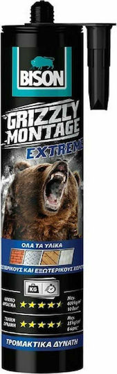 Bison Grizzly Montage Extreme Sealant Silicone White 440ml
