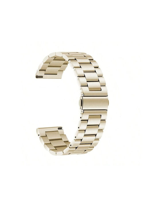Метална Каишка Stainless Steel Garmin Venu 2 Plus Шампанско Златисто