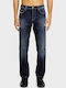 Men's Jeans Pants with Slim Fit Dark Aged Denim