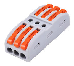 Powertech Κλέμα Σύνδεσης Καλωδίων Tool-0104 3pin Προς 3pin 10τμχ