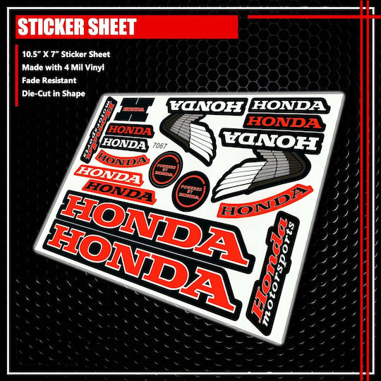 Honda Stickers Set Code 7067