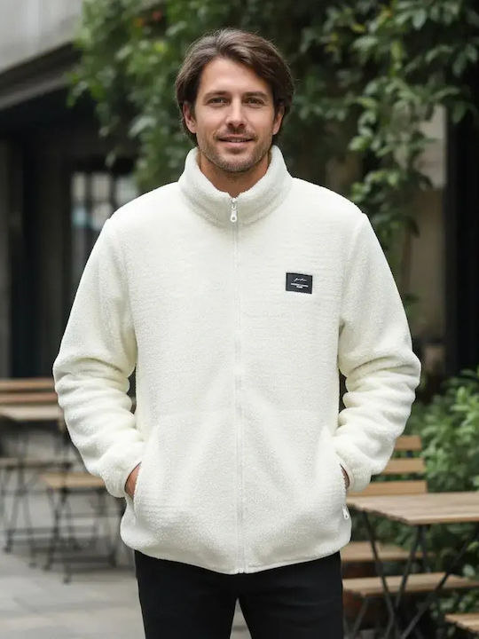 Alberto Zago Fleece Ζακέτα Λευκή