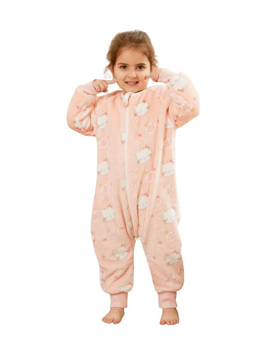Queen Mother Winter Sleeping Bag with Feet Light Pink