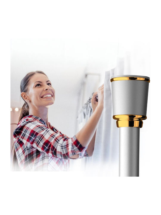 Meisenberg Pliabil Metalic Galerie pentru perdele Simplu Φ32mm 87-120buc Gray