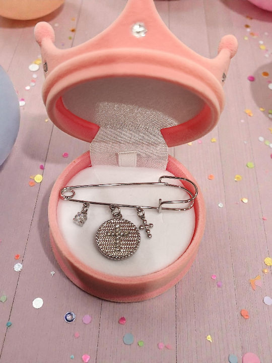 Child Safety Pin with Cross for Girl