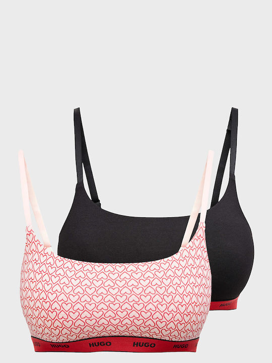Hugo Two-pack Stretch-cotton Bralettes Twin Bralette Design Pink Εσώρουχα Female Ρόζ 50545712-695