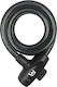 Avizar Bicycle Lock with Key Twisted Steel Cable 120cm Black