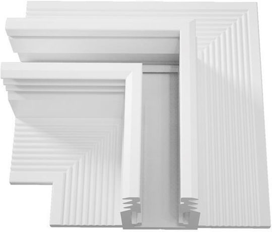 Γωνια Μαγνητικη Ραγα Corner 90o Horizontal 4.2x4.2cm Ν 2517-w