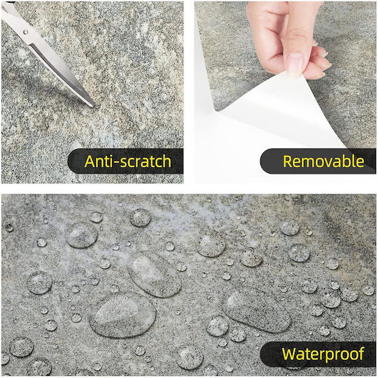 Self-adhesive Vinyl Tiles 30x60cm Waterproof Pvc 15 Pieces Gray Marble