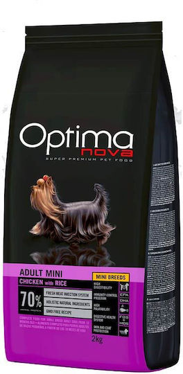 Optimanova 6kg Dry Food with Few Grains for Adult Small Breed Dogs with Chicken, Rice and Meat