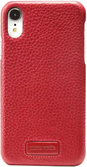 Pierre Cardin Umschlag Rückseite Leder Rot (iPhone XR)
