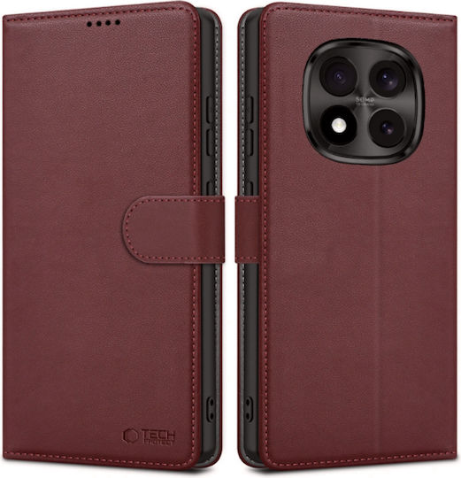 Tech-Protect Wallet Piele artificială / Silicon Burgundy (Redmi Note 15 Pro 5G)