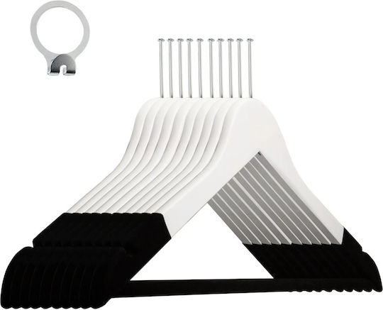 Set 5 Humero Umerase Hotel Anti-furt Margini Catifelate Design Clasic Negru-alb