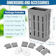 Borlech Set 4 Gray Aquarium Plant Supports