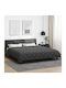vidaXL Duvet Cover Double 200x240 Light Grey, Anthracite