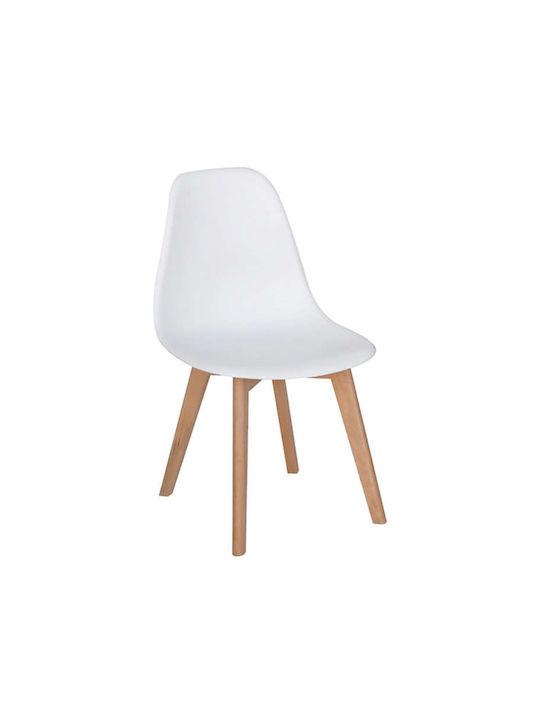 Loft Plus Dining Room Wooden Chair White 46x46x41cm