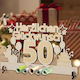 Wooden 50th Birthday Gift Space Banknotes 30x16.5cm