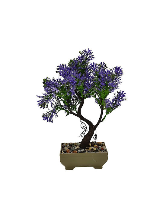 Sidirela Τεχνητό Φυτό Γλαστράκι Bonsai Judus Λιλά 25cm E-4317 42143172-2