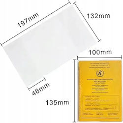 Certificate Vaccination Card Covers 197x132mm PVC 5 Pieces Transparent
