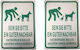 Warning Sign 25x35 Cm In German Language 2 Pieces Aluminum