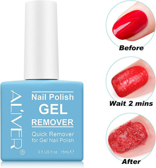 Professional Natural Nail Polish Remover Gel 2x15ml Free Nail File