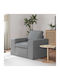 Armchair Light Gray 102x80x82cm