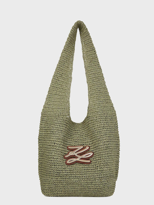 Karl Lagerfeld Autograph Straw Women's Shoulder...