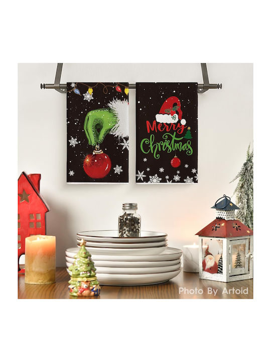 Artoid Mode Christmas Tableware Ornaments Towels 2 Pieces