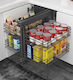 Finetto Magic Corner Full Extension Kitchen Mechanism With Brake Door 45cm Anthracite