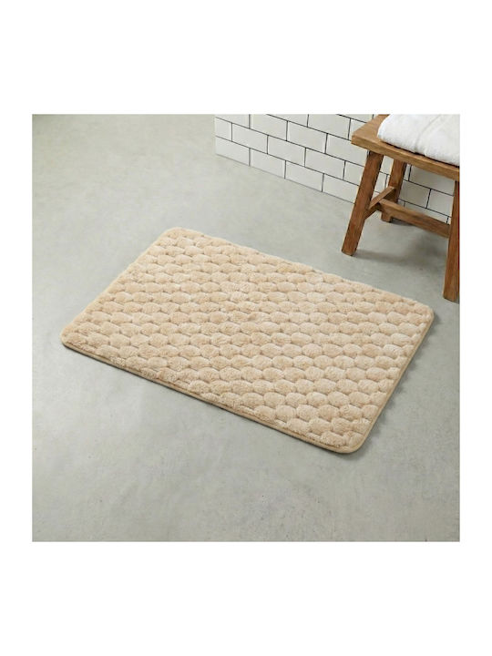 Olia Home Πατάκι Μπάνιου 2548411 Μπεζ 60x90εκ.