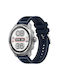 Hybrid Nylon Silicone Braided Watch Strap 20mm Coros Pace 2 Apex 2 42mm Midnight Blue