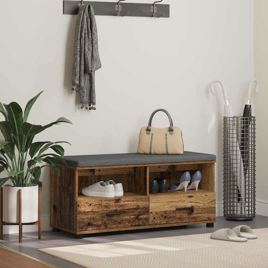Eingangsmöbel mit Bank Old Wood 100x38x46cm