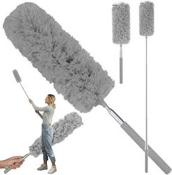 Teleskopisches Staubtuch mit Mikrofasern Erweiterbarem Griff Grau