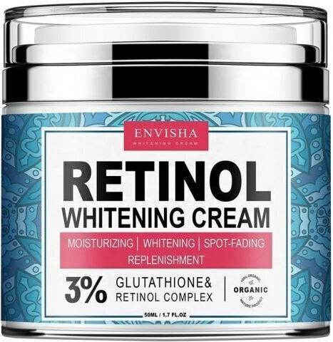 Envisha Whitening Face Cream Retinol & Glutathione Complex 3% 100% Organic 50 Ml